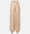 Alaïa High-rise Pants In Beige