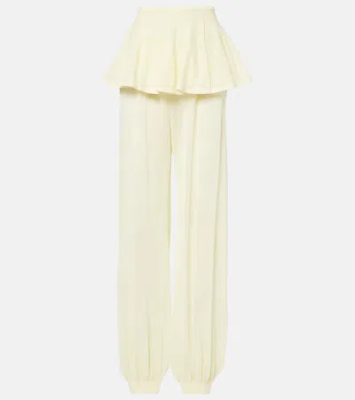 Alaïa High-rise Trousers In Yellow