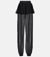 Alaïa High-rise Semi-sheer Pants In Black