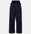 Alaïa Low-rise Wide-leg Jeans In Blue