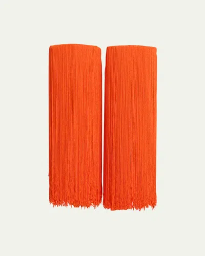 Alaïa High Socks Visco In Orange