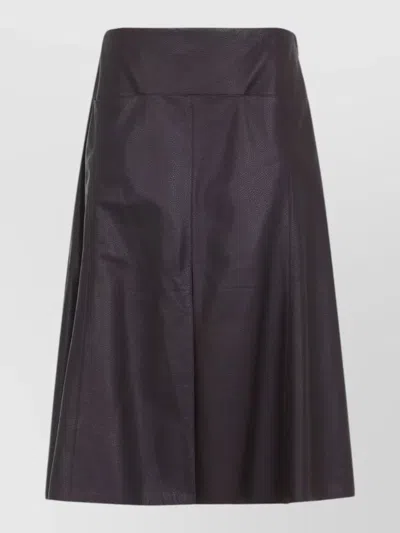Alaïa High Waist A Line Skirt Textured In Black