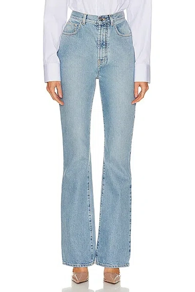 Alaïa High Waist Bootcut In Bleu Clair