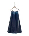 Alaïa High-waist Flared Midi Skirt In Blue
