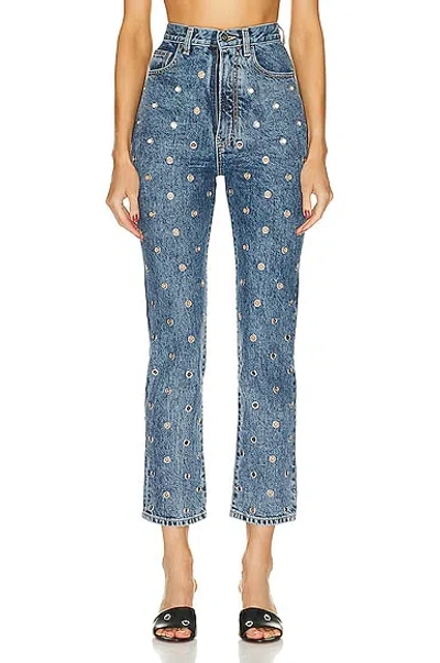 Alaïa High Waist Trouser In Bleu Neige