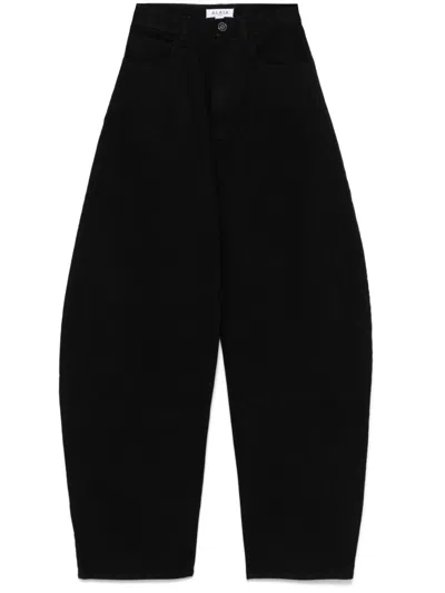Alaïa High Waist Round Jeans For Women In Black