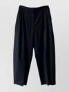 Alaïa High Waist Wide Leg Pleated Trousers In Black