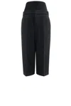 Alaïa Bermuda Shorts With Knitted Waistband In Noir