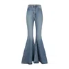 Alaïa High-rise Flared Jeans In Blue