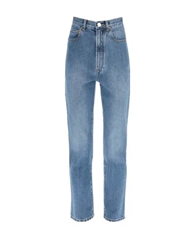 Alaïa High-waisted Jeans In Blue