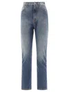 ALAÏA HIGH-WAISTED STRAIGHT-LEG JEANS IN BLUE FOR WOMEN BY ALAIA