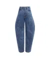 Alaïa Alaia Women Rounded Jeans In Snow Denim In Blue