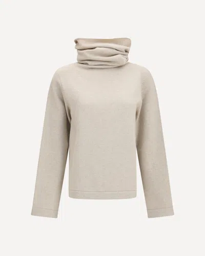 Alaïa High-neck Jumper In Sand