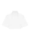 Alaïa Alaia Womens Blanc Relaxed-fit Cropped Cotton-jersey T-shirt In Blanc
