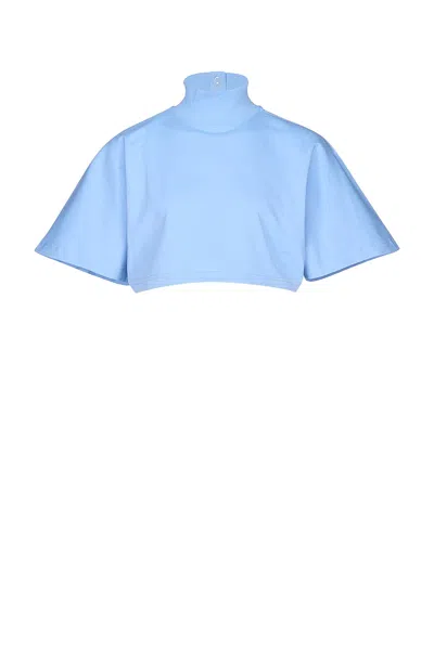 Alaïa Highneck T-shirt In Blue
