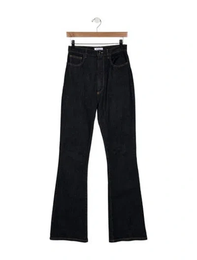 Pre-owned Alaïa High-rise Flared Jeans In Blue