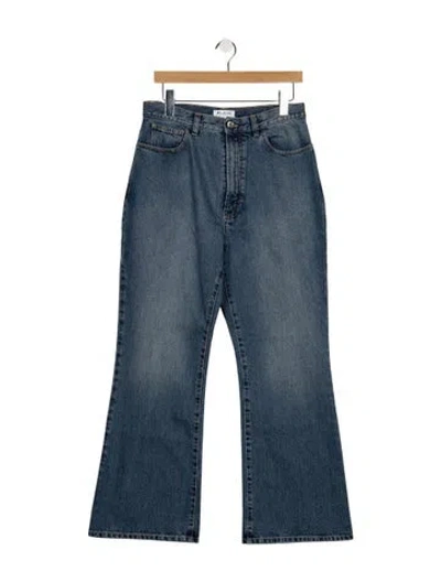 Pre-owned Alaïa High-rise Flared Jeans In Blue
