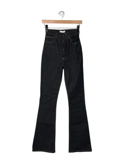 Pre-owned Alaïa High-rise Flared Jeans W/ Tags In Black