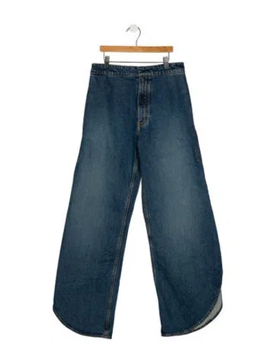 Pre-owned Alaïa High-rise Flared Jeans W/ Tags In Blue