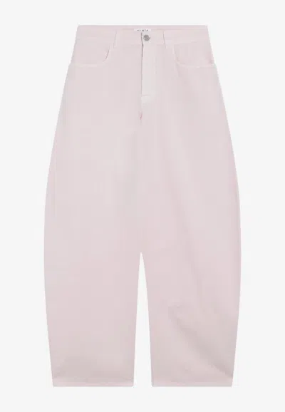 Alaïa High-rise Rounded Jeans In Pink