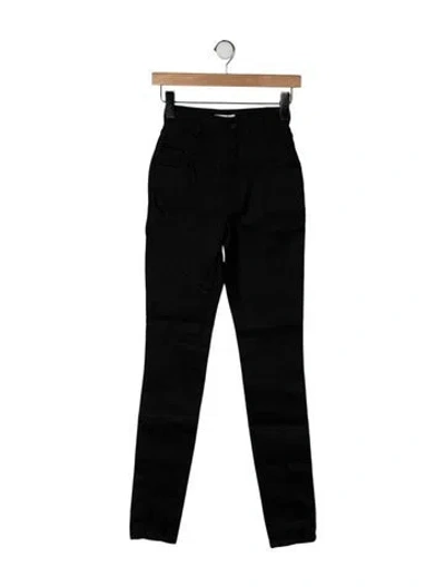 Pre-owned Alaïa High-rise Skinny Leg Jeans In Black