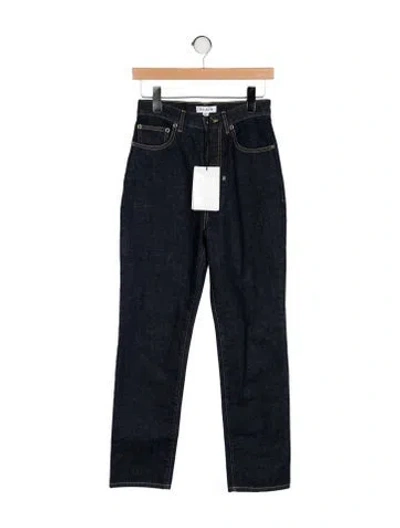 Pre-owned Alaïa High-rise Straight Leg Jeans W/ Tags In Blue