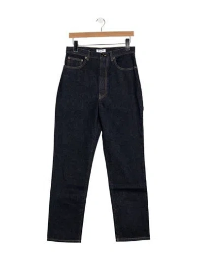 Pre-owned Alaïa High-rise Straight Leg Jeans W/ Tags In Blue