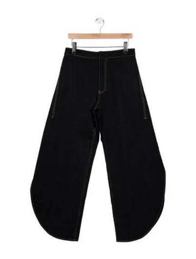 Pre-owned Alaïa High-rise Wide Leg Jeans In Black