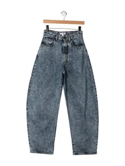 Pre-owned Alaïa High-rise Wide Leg Jeans In Blue