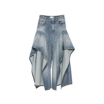Alaïa High-waist Pocket Jeans In Blue