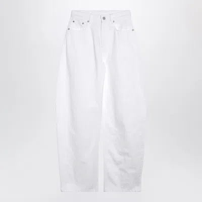 Alaïa Alaia High-waisted Curved-leg Denim Jeans In White