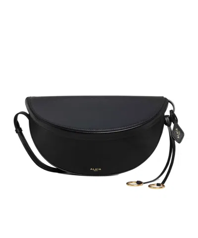 Alaïa Hip East West Bag In Goatskin In Black