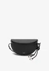 Alaïa Hip East West Grained Leather Cross-body Bag In Black