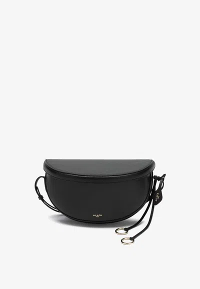 Alaïa Hip East-west Leather Belt Bag In Black
