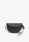 Alaïa Hip East-west Leather Belt Bag In Gray