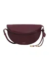 Alaïa East-west Goatskin Shoulder Bag In Burgundy