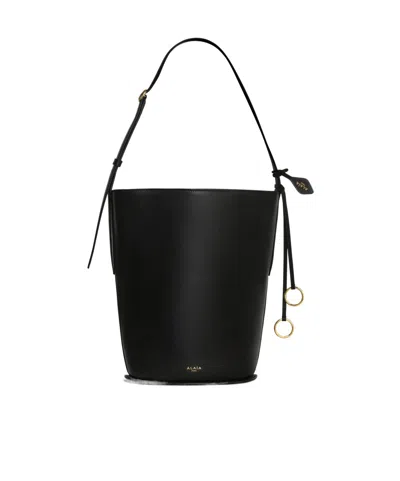 Alaïa Hip Small Bucket Bag In Calfskin In Black