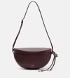 Alaïa Hip Small Leather Shoulder Bag In Burgundy