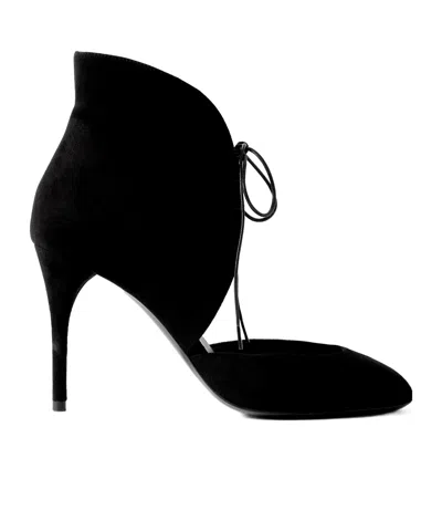 Alaïa Hollow Ankle Boots In Black