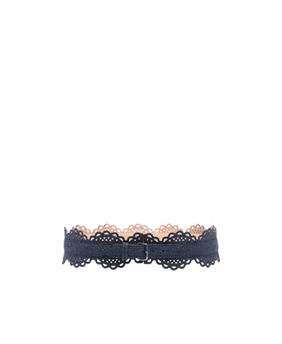 Alaïa Hollowed-out Buckle Belt In Black