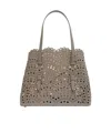 Alaïa Hollowed-out Design Shoulder Bag In Gray