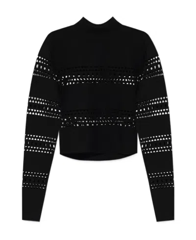 Alaïa Hollowed Out Sweater In Black