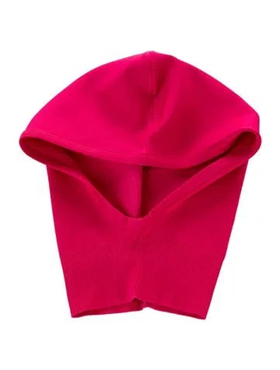 Pre-owned Alaïa Hooded Beanie Hat In Pink