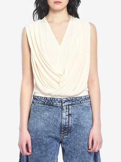 Alaïa Hooded Bodysuit In White