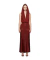 Alaïa Red Deesse Maxi Dress In Red