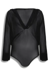 Alaïa Womens Noir Alaia Hooded Long-sleeves Knitted Bodysuit In Noir Alaia