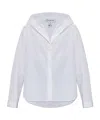 Alaïa Hooded Cotton-poplin Blouse In White