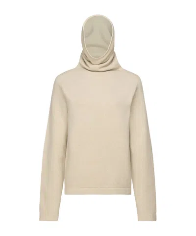 Alaïa Hooded Sweater In Neutral