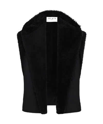 Alaïa Hooded Vest In Black
