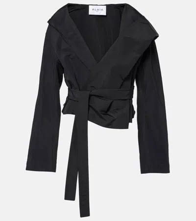 ALAÏA ALAÏA HOODED WRAP JACKET